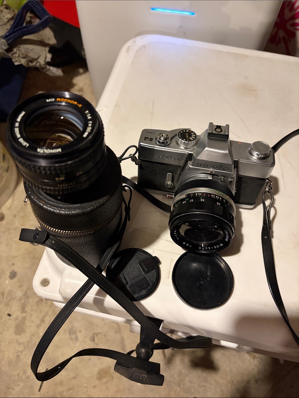 Camera and Lens Bundle! Minolta SRT 201 & 2 Lenses soligor 28mm and Minolta 50mm